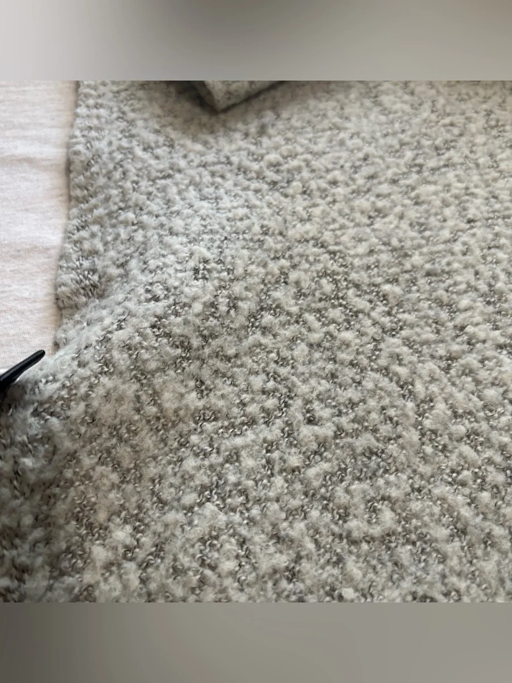 Altar’d State Gray Marled Bouclé Knit Scarf 36” Cozy Soft Textured Wrap